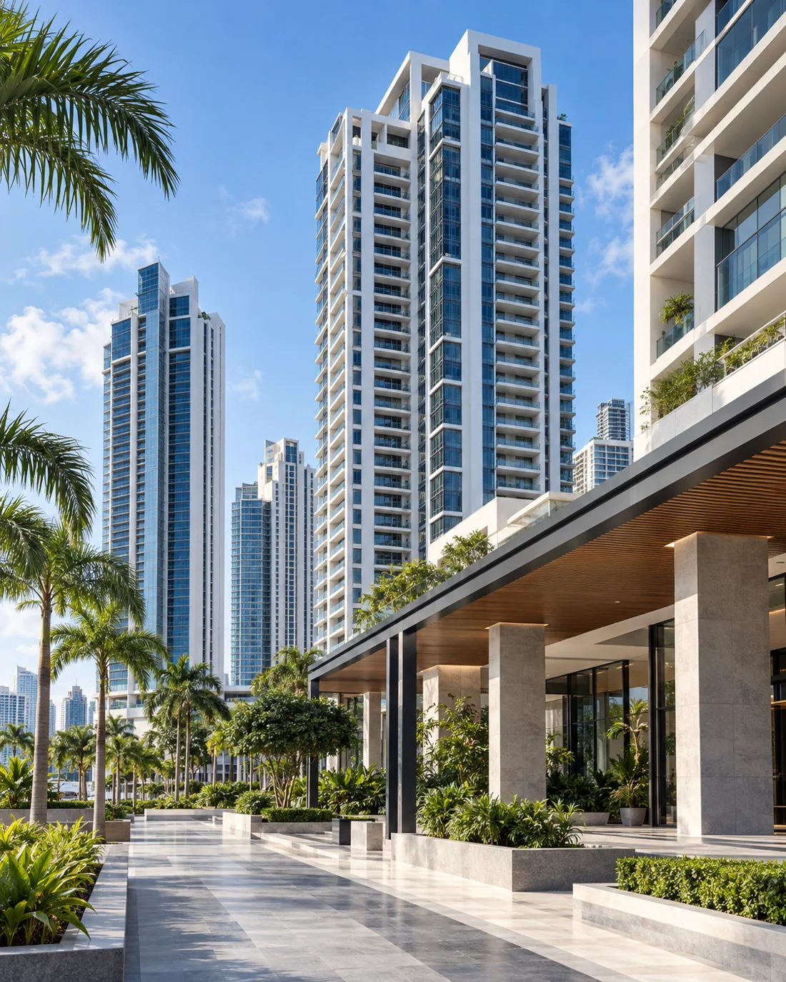 Imagen arquitectónica ilustrativa de edificios en Panamá
